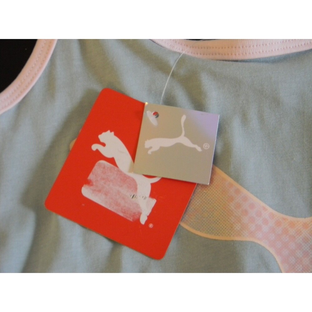 Puma Romper Gils Pastel Pink Turquoise Surf Sleeveless Size 6X NWT - Picture 5 of 6